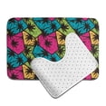 thumbnail image 6 of Honeii Hawaii Palms Pattern Bathroom Anti-Skid Pad Bathroom Mat Vintage Seamless Pattern Not-Slip Toilet Rug Set, 6 of 6