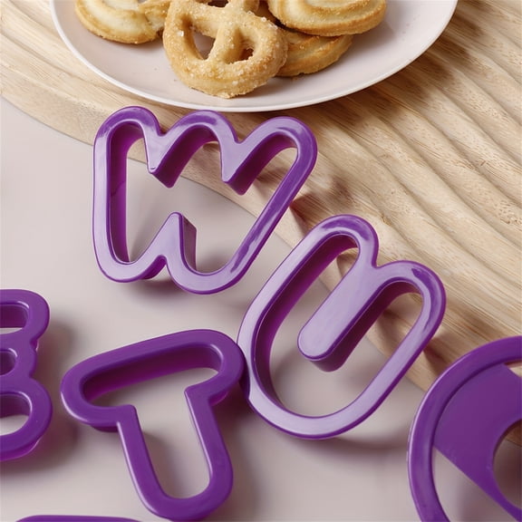 26 Pcs Letter Cookie Cutters,with Dough Alphabet,Fondant Letter Cutters for Birthday, Christmas, New Year and Holiday Party Decorations