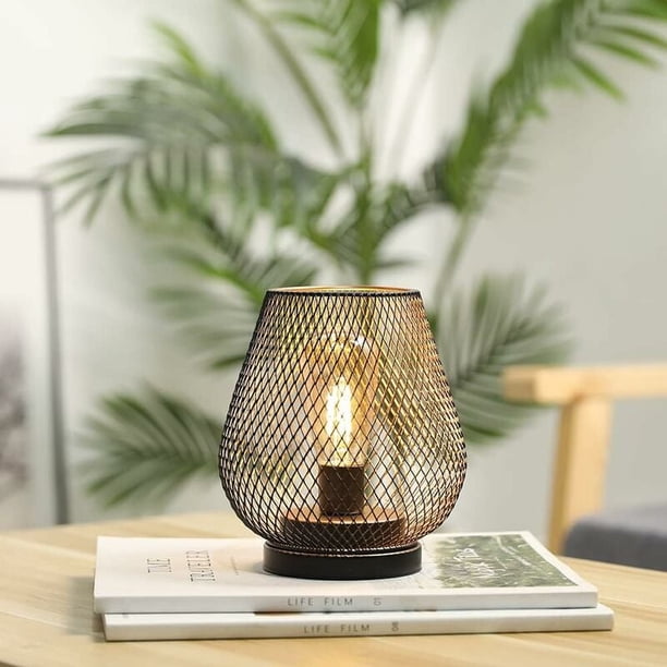 Battery Powered Metal Cage LED Lantern with LED Lights Ideal for Weddings, Parties, Patio Events, Indoor and Outdoor Use