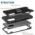 thumbnail image 2 of Samsung Galaxy S20 Case, Dteck Hybrid Rugged Shockproof Case with Ring Holder Kickstand, Compatible with Magnet Car Mount, Support Wireless Charging For Samsung Galaxy S20, Black, 2 of 7