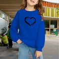 thumbnail image 5 of Mercatoo Girls' Sweatshirts Heart Graphic Oversized Crewneck Long Sleeve Casual Comfy School Aesthetic Outfits Kid Fall Winter Clothes, 5 of 7