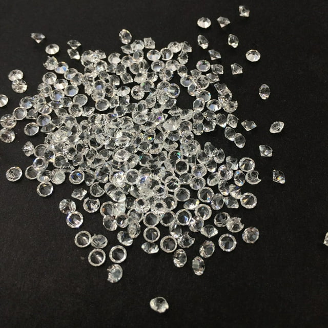 Transparent Acrylic Rhinestone Cabochons Point Back Diamond Clear 3mm about 600pcs/bag