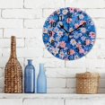 thumbnail image 3 of Yayeee 10" Wall Clock Battery Operated Quartz Round Silent Non-Ticking Home Decor, Blue Daisy, 3 of 6