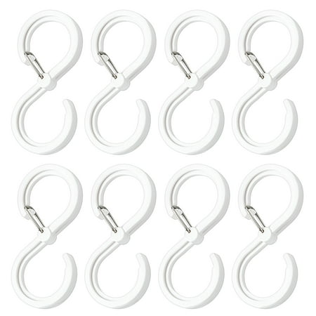 

Wovilon Hooks Hangers Holders 8 Pack S Hooks Large Multifunctional S-Shaped Hook With Buckle S Hook For Hanging Coat Bag Cups For Kitchen Bathroom 2.56 Inch