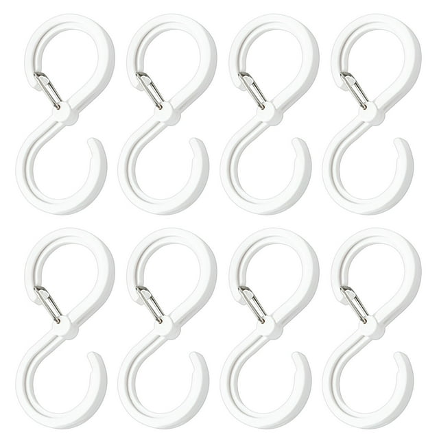 Last Chance Qaailabf 8 Pack S Hooks Large Multifunctional S-shaped Hook With Buckle S Hook For Hanging Coat ,bag , Cups For Kitchen Bathroom 2.56 Inch