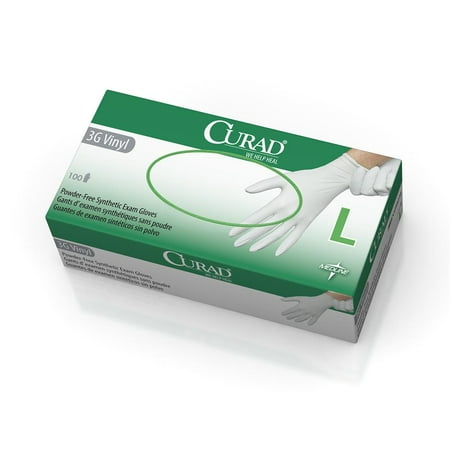 CURAD Powder-Free Latex-Free 3G Vinyl Exam Gloves - CUR8236H