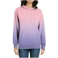 thumbnail image 3 of LIaqionyy Women Sweatshirt with Pockets Gradient Hoodie Long Sleeve Pullover Lightweight with Pockets Tops, 3 of 6
