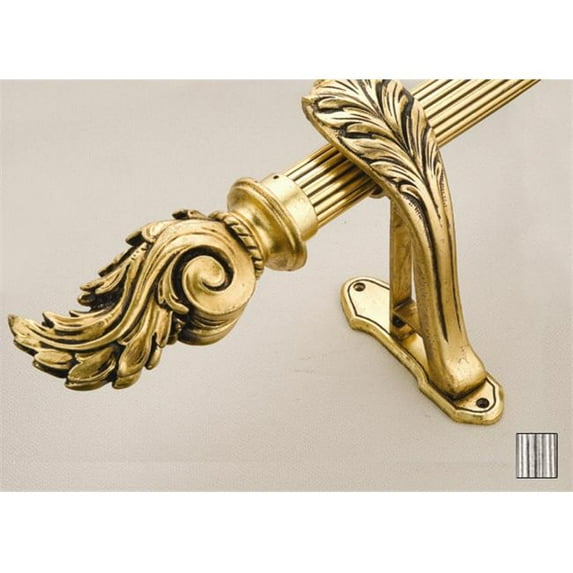 Palas 1066 Curtain Rod Set - 1.75 in. - Black Silver - 63 in.