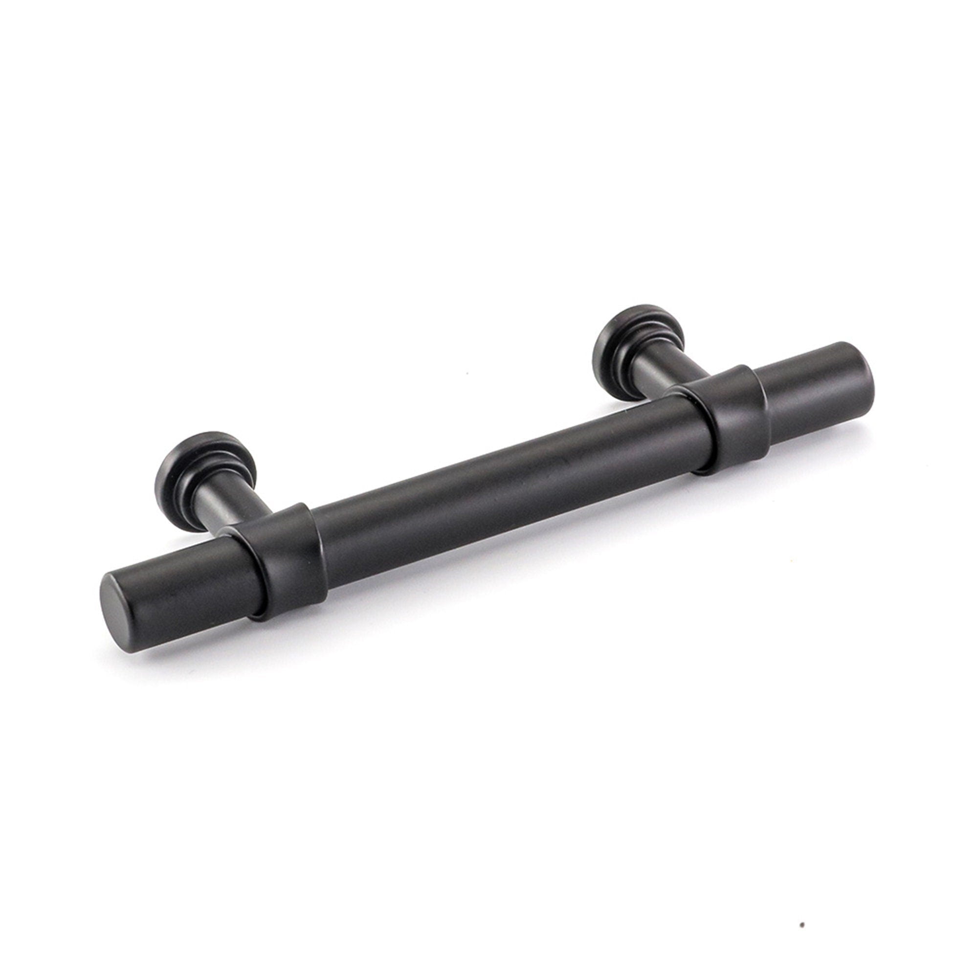 Fitviso 10 Pack 3 Inch(76mm) Hole Center Cabinet Handles Pulls for Kitchen Stainless Steel Matte Black Drawer Pulls ( 5" Length ）
