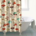 thumbnail image 4 of Colorful Mushroom Doodle Beige Pattern Shower Curtain 72"x72" ,Bathroom Decorative Shower Curtains Set with 12 Hooks,Modern Waterproof Washable Shower Curtain, 4 of 6