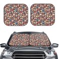 thumbnail image 2 of Vsdgher rock record music Skull Print Car Windshield Sun Shade, Reflective Sunshade Window Sunshade Sun Visor Protector Fit for Cars,Trucks,SUVs-Small, 2 of 6