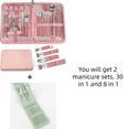thumbnail image 2 of Women Manicure kit Professional sat Nail Set kit Pedicure Kit 30 in 1 Nail Clippers for Women Grooming Nail Care kit with Luxurious Travel Case Pink, 2 of 17