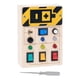 thumbnail image 1 of Juguete de viaje, tablero de interruptor LED, actividades electrónicas con botones de luz, tablero ocupado para niños pequeños, juguetes sensoriales, 1 of 9