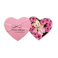 thumbnail image 2 of Teddy Bear Gift Box with Artificial Roses, Heart Shaped Soap Flower Keepsake for Valentine‘s Day, Birthday, and Romantic Occasions(Pink), 2 of 6