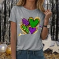 thumbnail image 4 of HCNTES Mardi Gras Shirts for Women Fat Tuesday Tshirt Carnival Party New Orleans Parade Graphic Short Sleeve Outfit Tee Tops(Size:M), 4 of 9