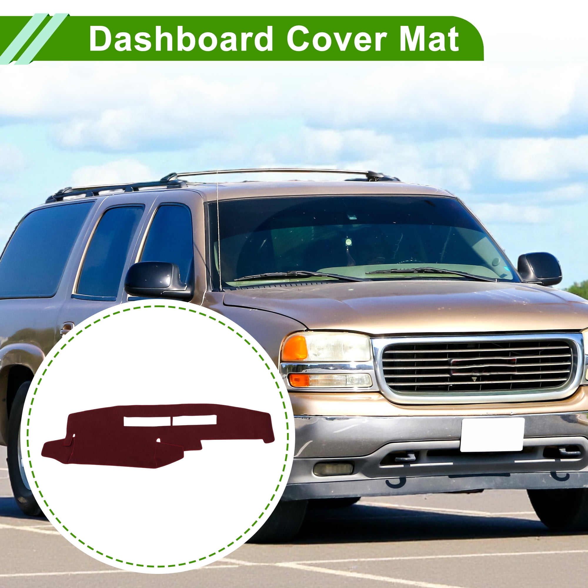 Unique Bargains Dashboard Cover for Chevrolet Silverado 1988-1994 Dash Cover Mat Carpet Center Console Dash Cover Mat Car Interior Polyester Red 1 Pc