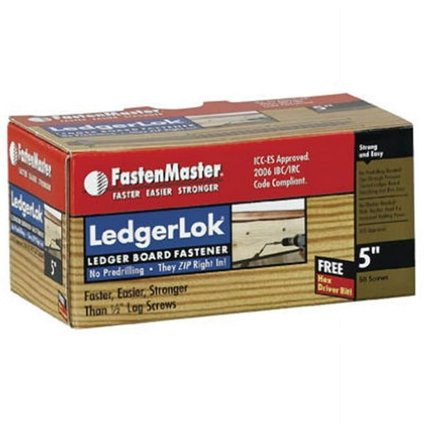 FastenMaster FMLL005-50 5 Pouces Ledgerlok Vis&44; Pack - 50
