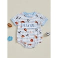 thumbnail image 3 of BemeyourBBs Baby Summer Romper Stylish Ball Print Short Sleeve Infant Jumpsuit, 3 of 9