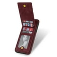 thumbnail image 3 of Dteck Flip Wallet Case for iPhone XR 6.1 inch,Luxury PU Leather Multi-functional Card Slot Case Holder Kickstand Shockproof Cover.For iPhone XR,Winered, 3 of 9