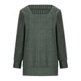 thumbnail image 5 of HAYIMI Women Square Neck Ribbed Knit Tops Long Sleeve Slim Fit Soft Stretchy Casual Fall Winter Pullover Shirt Dailywear, 5 of 7