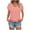 Pink B, variant on Horkkom Womens Summer Tops V Neck Solid Color Short Sleeve Shirts Summer Casual Loose T Shirts XL, Gifts for Women