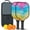 Black-4, variant on Pickleball Paddles Set Of 2, Fiberglass Surface, Tropical Jungle Print, 4 Balls & Bag