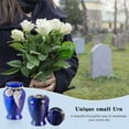 thumbnail image 5 of XIUDA Small Urn for Ashes, 2.8 Inch Aluminum Keepsake Cremation Urn for Human, Family Sharing Urns -Royal Blue, 5 of 5