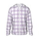 thumbnail image 1 of Fotbe Purple Checkboard Chaqueta con Protección Solar UPF 50+ para Hombre y Mujer, Camisa con Capucha y Bolsillos-Small, 1 of 7
