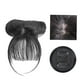 thumbnail image 3 of Extensiones de cabello sintético 3D de alta temperatura con flequillo y clip frontal. Negro natural, 3 of 7