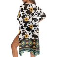 thumbnail image 5 of HELLHERO Polyester Long Kimono Swimsuit Cover Up for Summer Casual Lightweight Sunflower Cowprint, 5 of 6