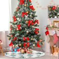 thumbnail image 4 of FMSHPON Snowmen in Winter Clothes Xmas Christmas Tree Skirt Stand Mat for Holiday Party Decoration Indoor Outdoor 36 inches, 4 of 6