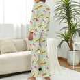 thumbnail image 3 of Top-kevin Womens Pajamas Set Croissant Pancake Strawberry Soft Long Sleeve Sleepwear Button Down Sets, 3 of 12