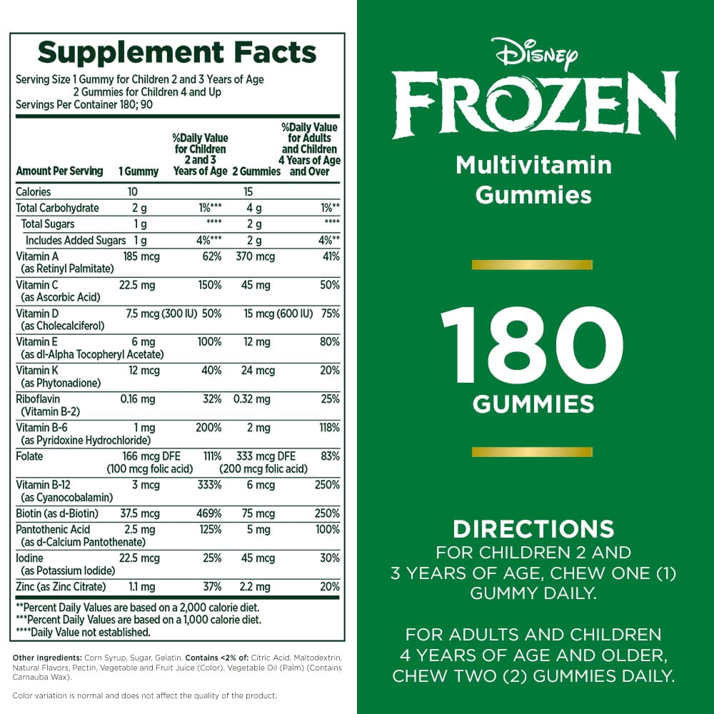 Nature’s Bounty Disney® Frozen Kids Gummy Multi Vitamin, 180 Gummies