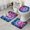 Colorful Tie Dye, variant on Rainbow Tie Dye Swirl Pattern Bathroom Rugs Sets 3 Piece,Toilet Cover Set,Absorbent Non Slip Bathroom Mats Sets with U-Shaped Contour Rug Toilet Rug Set