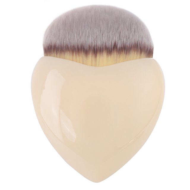 Brocha de maquillaje suave en forma de corazón, base multifuncional, colorete, herramienta de belleza, blanco Jade