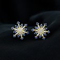 Cute Small Snowflake Stud Earrings - 18K Gold Filled Rose Gold Plated Fashion Earrings