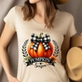 thumbnail image 4 of Pumpkin Season Shirt | Fall Pumpkin Bow Graphic Tee | Autumn Harvest T-Shirt, Light Pink, Size XL, 4 of 6