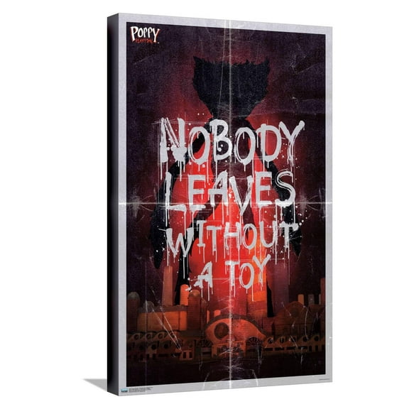 Poppy Playtime - Nobody Leaves Without A Toy Canvas Wall Poster, 14.725" x 22.375"