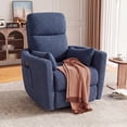 thumbnail image 2 of Furmax 360° Swivel Recliner Power Massage Rocker Chair Adult Glider Rocker with 2 Comfy Pillows for Nursery,Loop Yarn Blue, 2 of 7