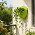 thumbnail image 5 of Indoor Outdoor Wall Mounted Plant Pot with Drainage Holes, Durable Plastic Hanging Planter for Balcony, Terrace, Cafe, and Home Decor, 5 of 5