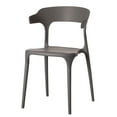 thumbnail image 2 of Modern Plastic Outdoor Dining Chair with Open U Shaped Back, 2 of 9