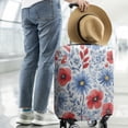 thumbnail image 2 of Pioneer Flower Floral Print Pattern Luggage Cover Fashion Suitcase Cover Baggage Covers Fit 25-28 Inch Luggage (Go Travel), 2 of 5