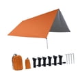 thumbnail image 1 of Lona de acampada, refugio, protección solar portátil ligera, toldo de acampada, tienda de campaña, lona para actividades al aire libre, senderismo, Naranja, 1 of 8
