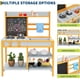 thumbnail image 2 of Outdoor madera mud kitchen set niños: a montessori learning playset see-through planter, removable sink, faucet, chalkboard, almacenamiento estantes, pretend stove, y chef pot set toddlers age..., 2 of 7