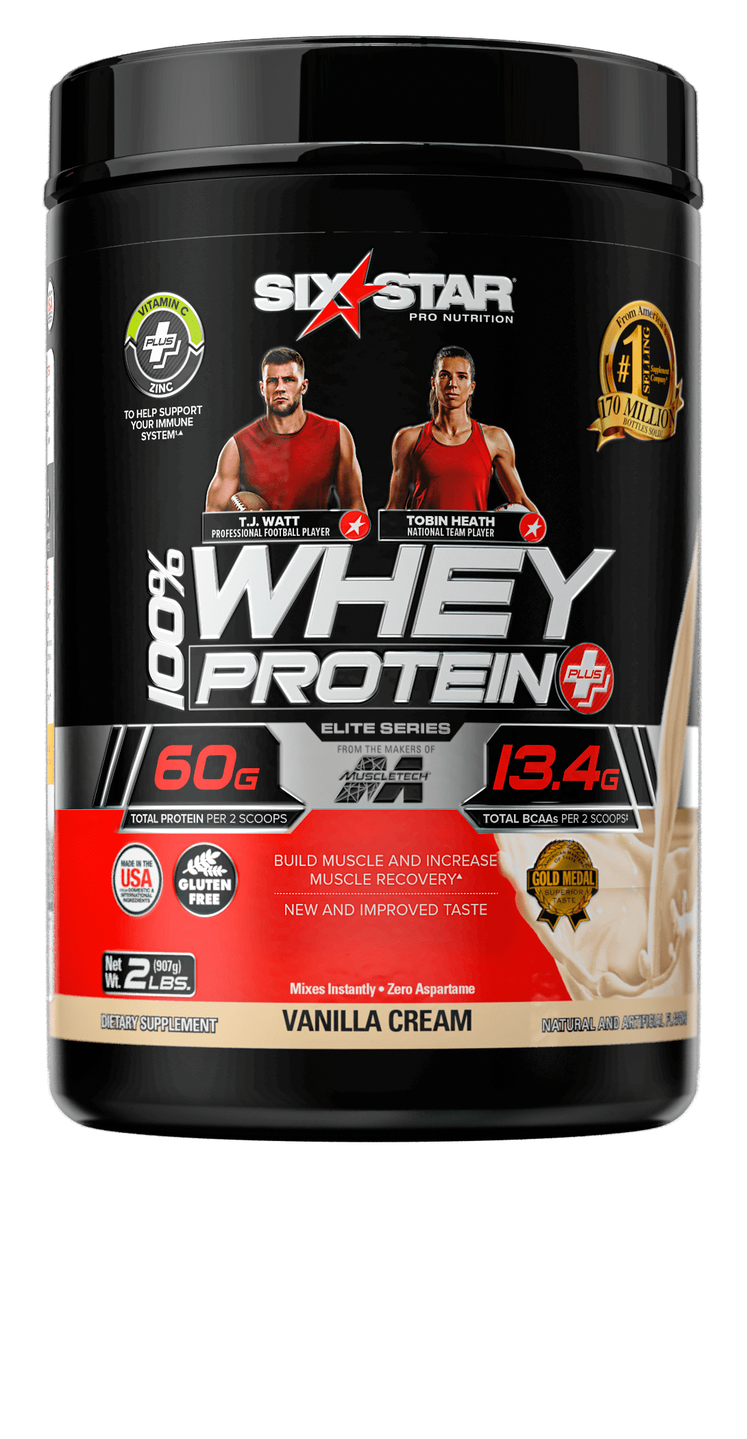 Six Star Pro Nutrition Elite Series 100% Whey Protein Powder, Vanilla ...