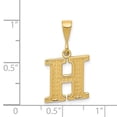 thumbnail image 2 of 14k Yellow Gold Dainty Letter H Initial Name Monogram Necklace Charm Pendant, 2 of 6