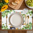 thumbnail image 4 of St. Patrick's Day Placemats Set of 4, Green Gnomes Lucky Shamrocks Flags Placemats for Dining Table, Place Mats for Kitchen Tabletop, Waterproof Wipeable Dining Table Mats Set, 4 of 9