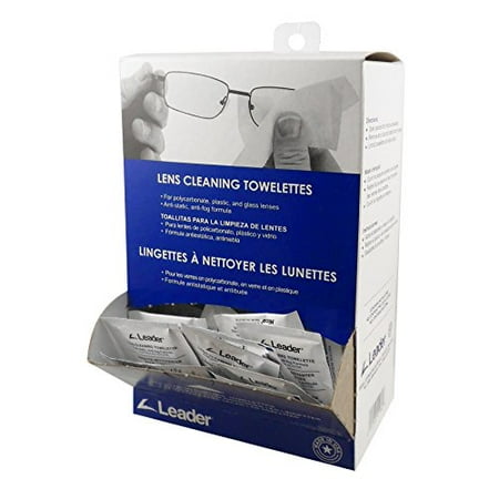 Best Pre-moistened Lens Cleaning Towelette Dispenser by Leader - Pack of