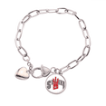 thumbnail image 1 of SHANXI PROVINCIAL URBAN Modeling Pulsera de cadena de corazón joyería encanto moda, 1 of 3