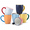 Assorted Colors-16 OZ,Set of 6, variant on 10 Oz Coffee Mugs Set Of 4 Small Cups Ceramic With Handle For Cappuccino Latte Cocoa Milk Tea Dishwasherwave Safeorted Colors